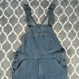 Levis Denim Overalls Mens Small Blue Stripe Bib Streetwear Grunge VTG Style